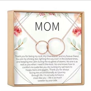 Gorgeous Mom Necklace, Mother’s Day or Grandma Gift with Yellow Box + Card​